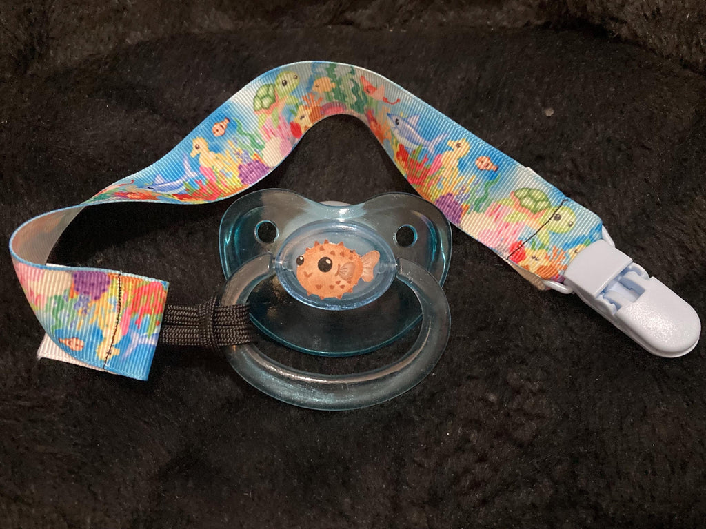 Coral Critters Little Space Clip, Pacifier Clip, Ocean little Space Gear