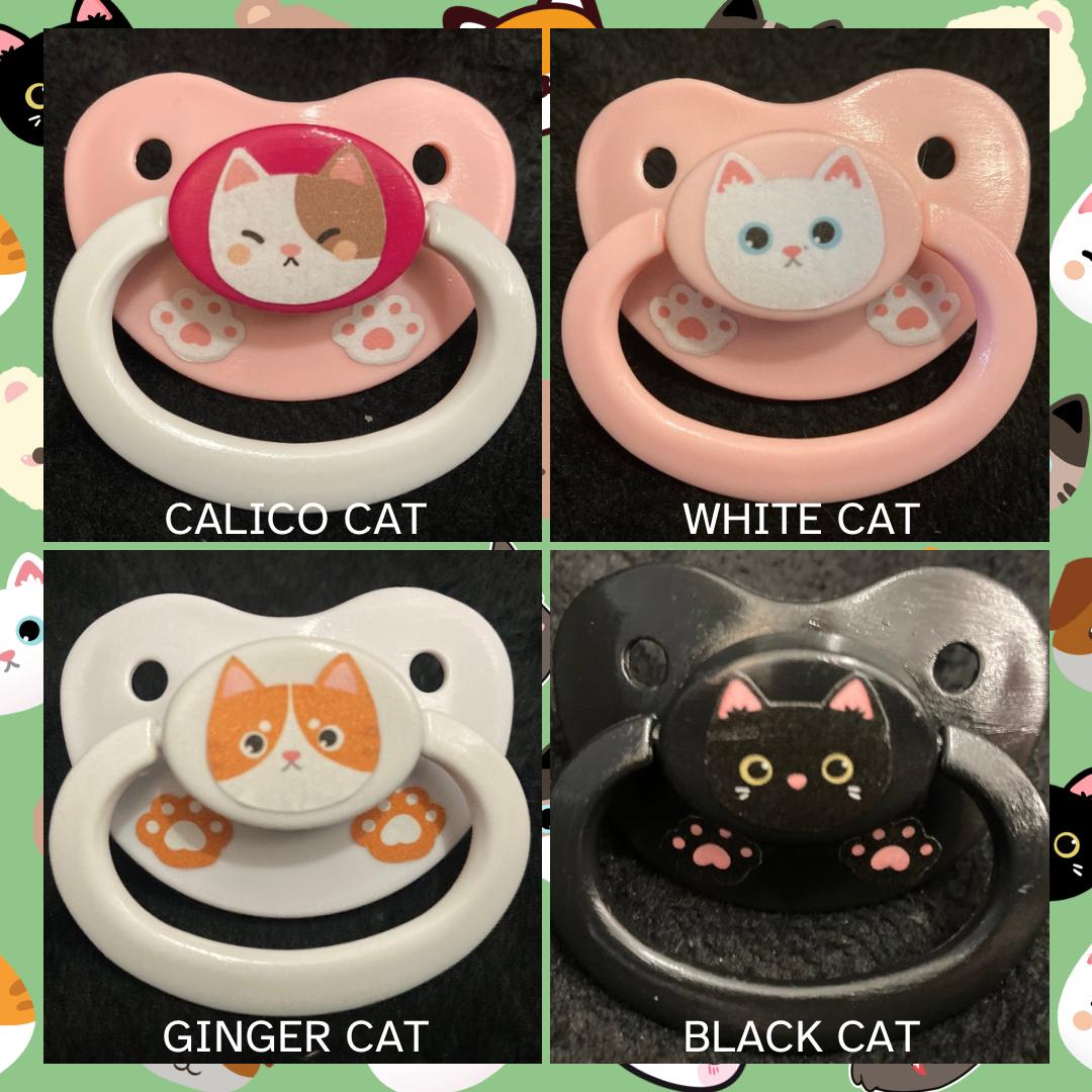 Animal Pals Collage Adult Pacifier, Various Styles, Cat, Dog, Bear, Fox, Little Space Gear