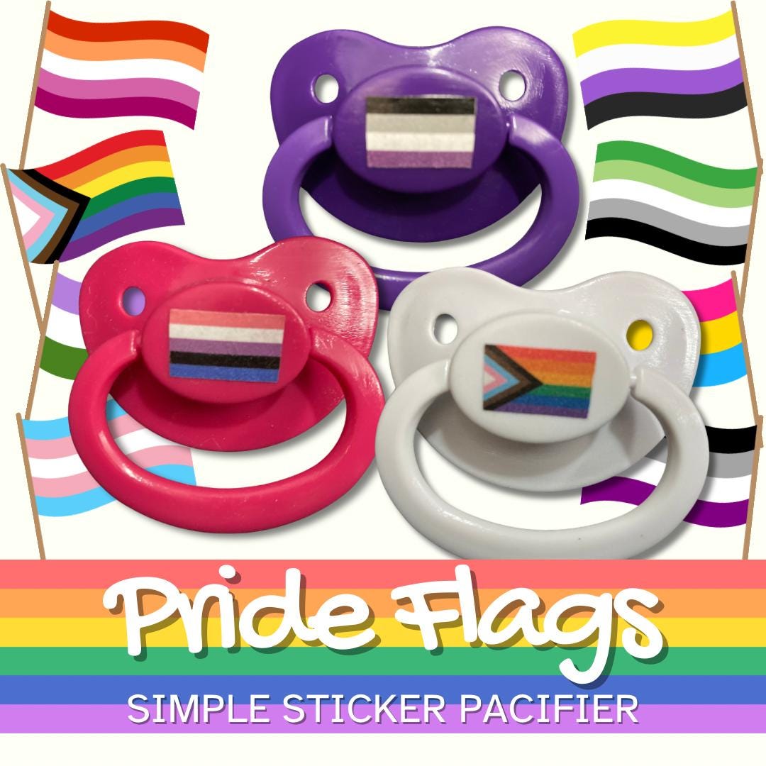 Choice Pride Flag Adult Pacifier, LGBT+ Little Space Gear