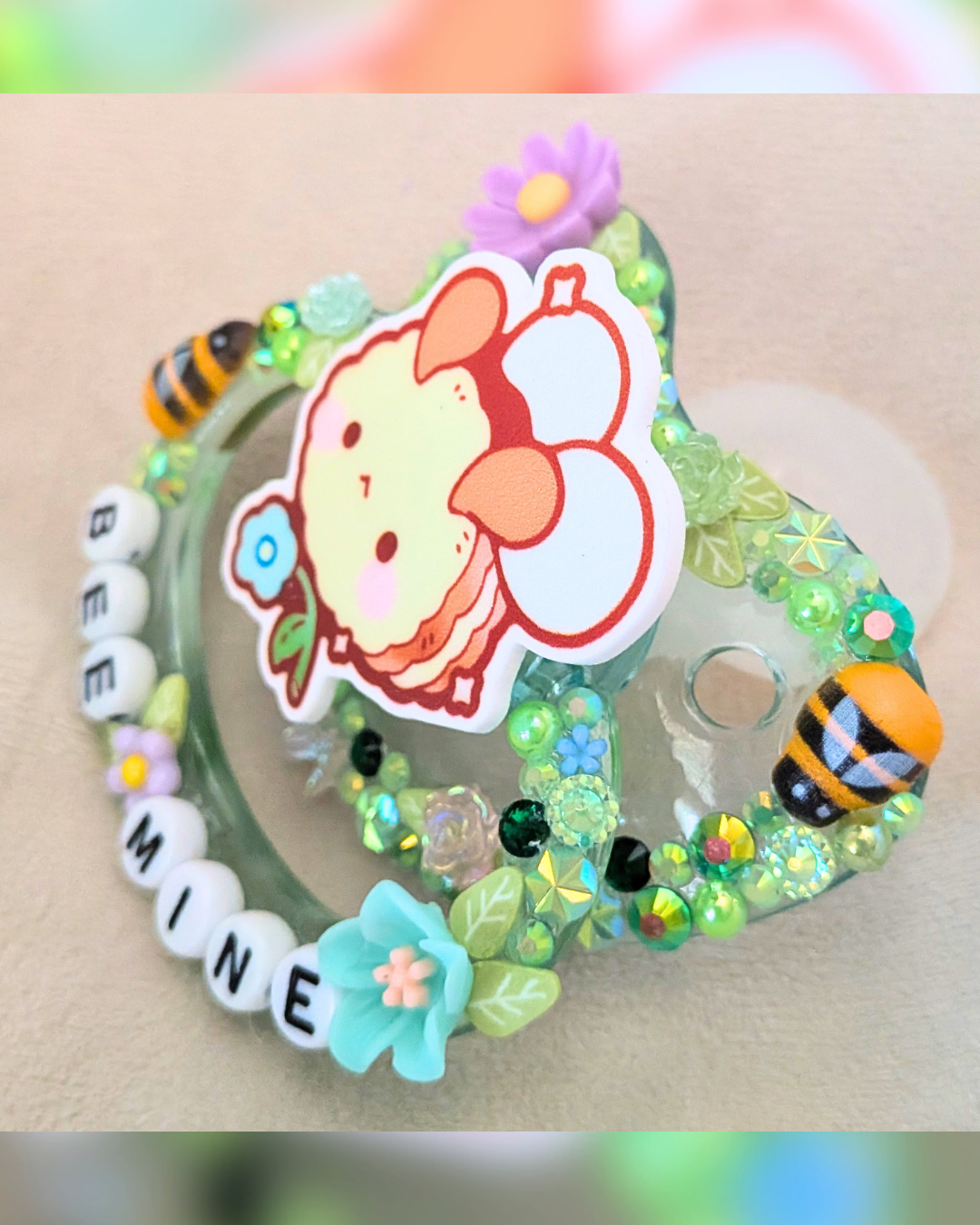 Bee Mine Deluxe Outline Deco Pacifier