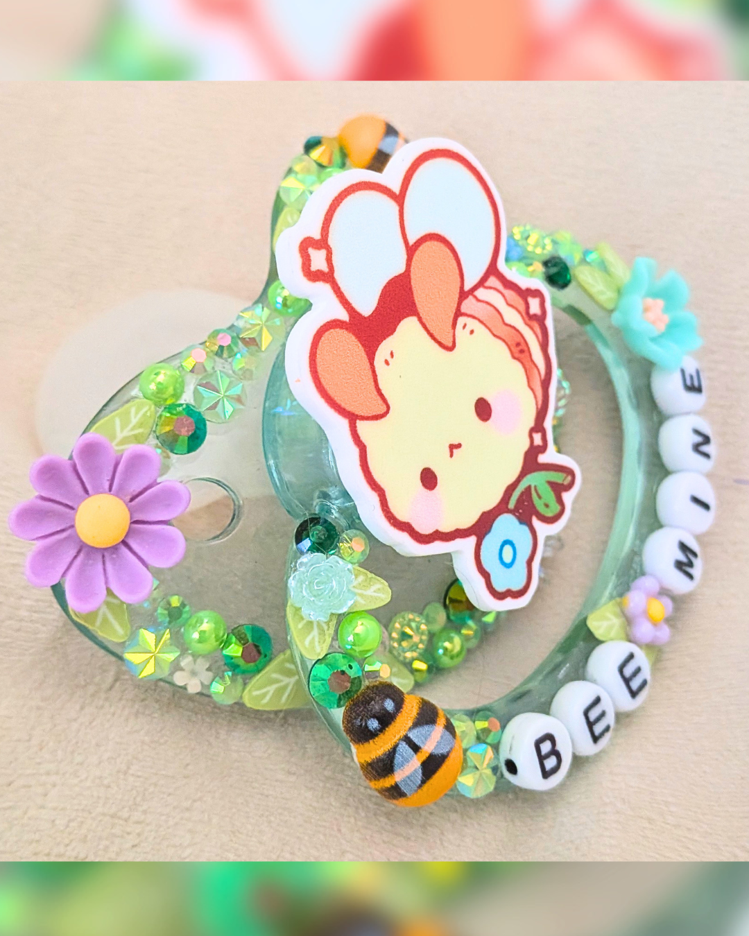 Bee Mine Deluxe Outline Deco Pacifier